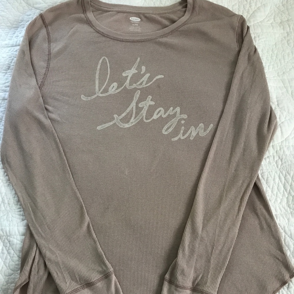 Old Navy “Let’s Stay In” Thermal Shirt. XL